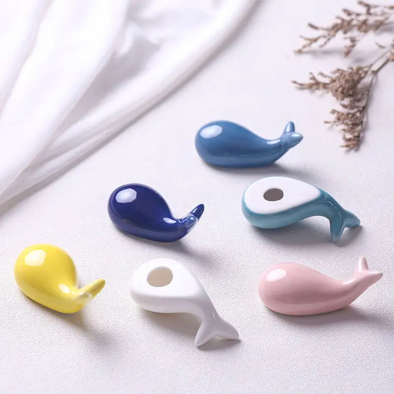 Whale-Shaped Ceramic Chopsticks Holder