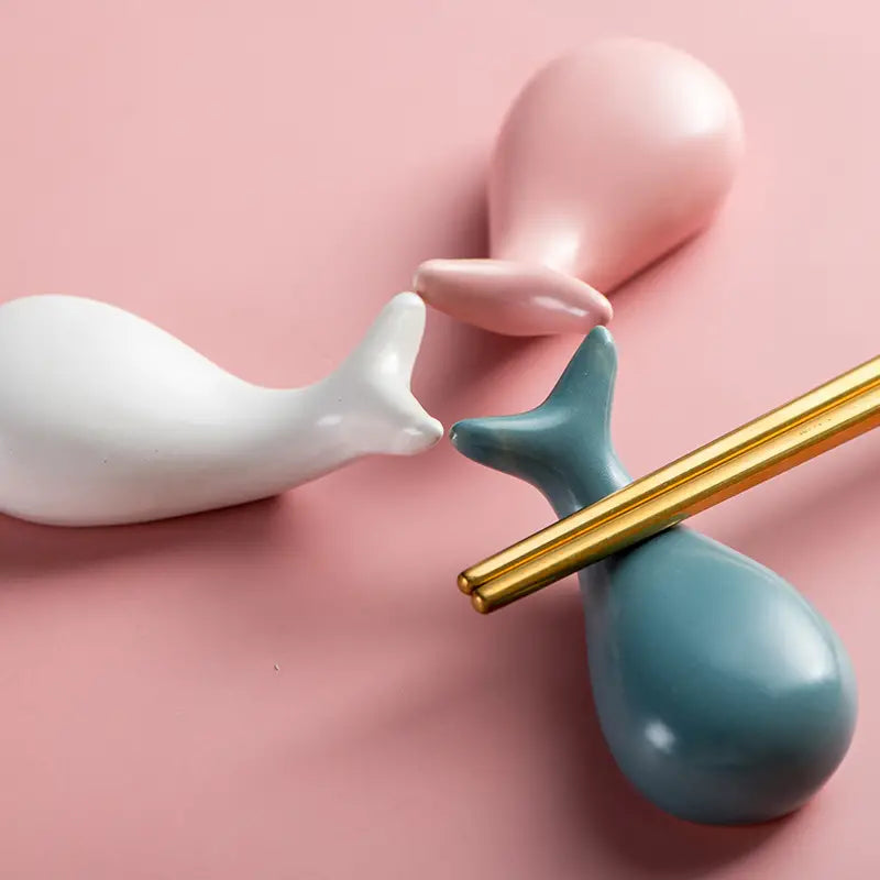 Whale-Shaped Ceramic Chopsticks Holder